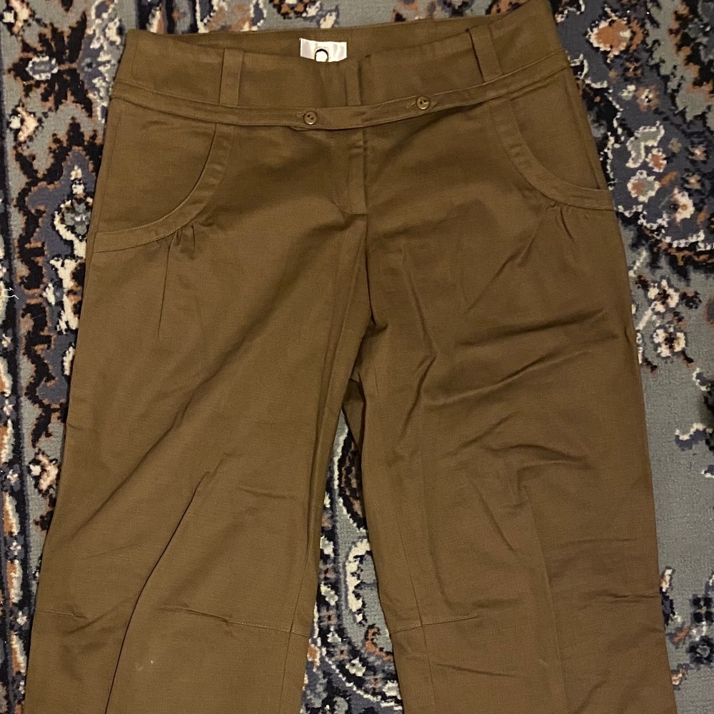 MAYLE vintage inspired cropped khaki pant